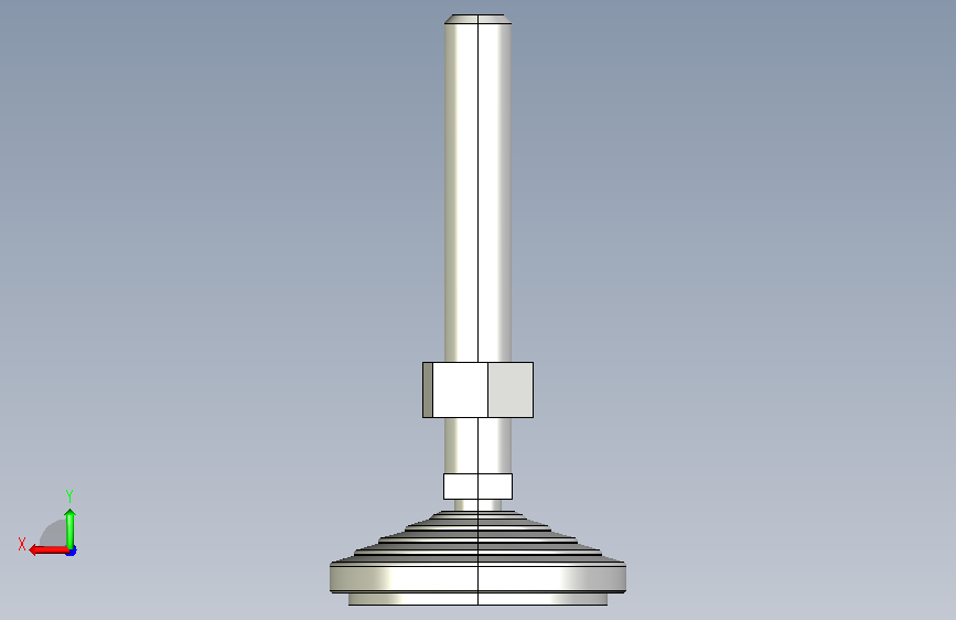 水平調整腳座(SUS製)LVA70-SUS-3D_328105 背面视图