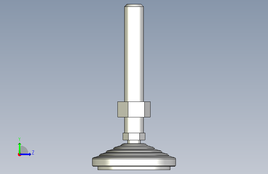水平調整腳座(SUS製)LVA70-SUS-3D_328105 左侧视图