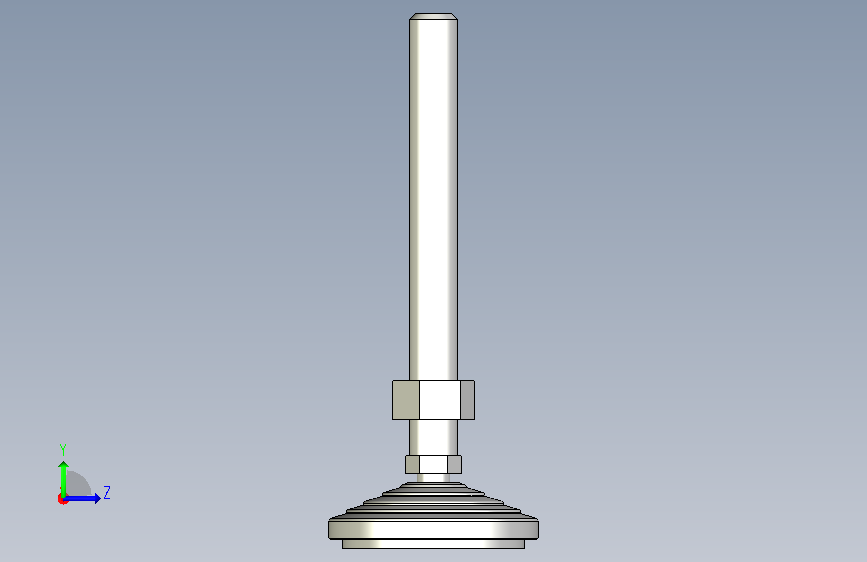 水平調整腳座(SUS製)LVA70-SUS-3D_328111 左侧视图