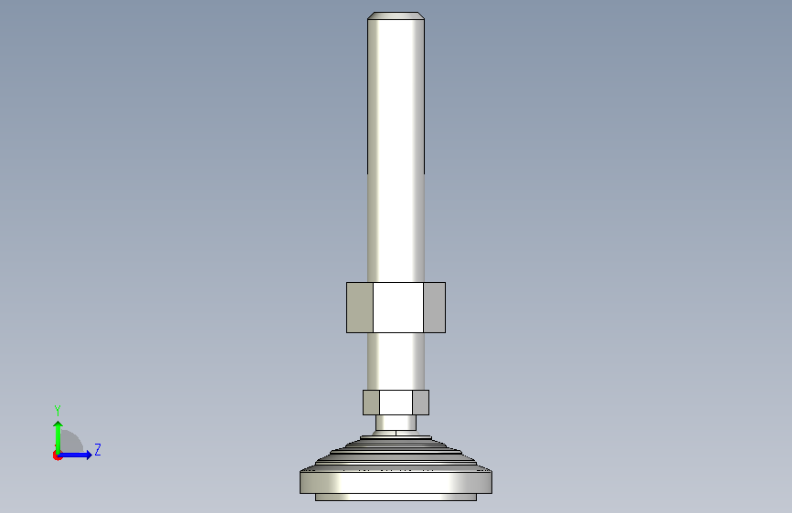 水平調整腳座(SUS製)LVA80-SUS-3D_328861 左侧视图