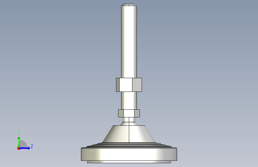 水平調整腳座(SUS製)LVA125-SUS-3D_330341 左侧视图