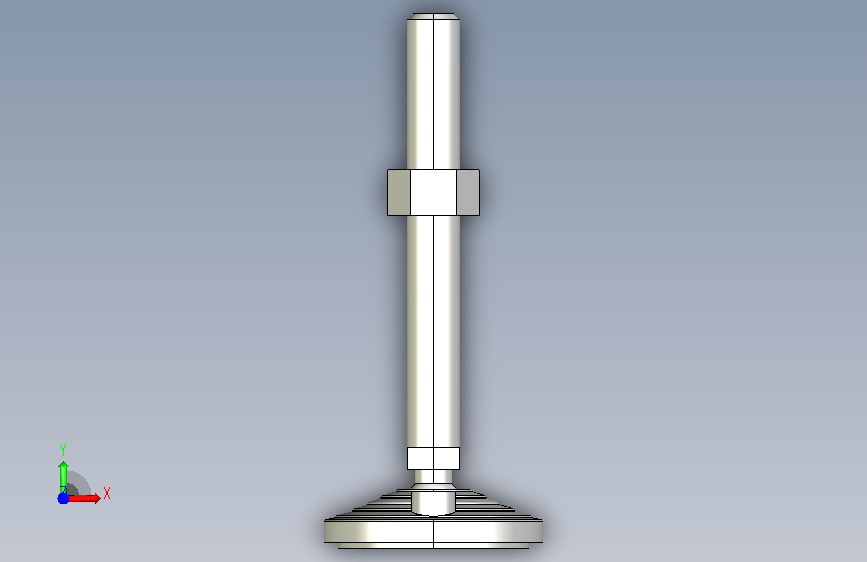 水平調整腳座(SUS製)LVF100-SUS-3D_335781 正面视图
