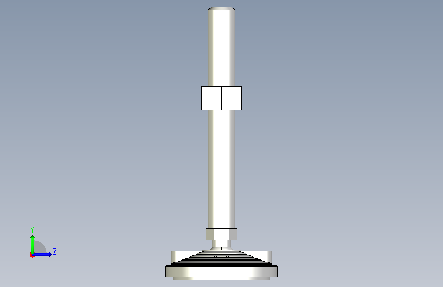 水平調整腳座(SUS製)LVF100-SUS-3D_335781 左侧视图