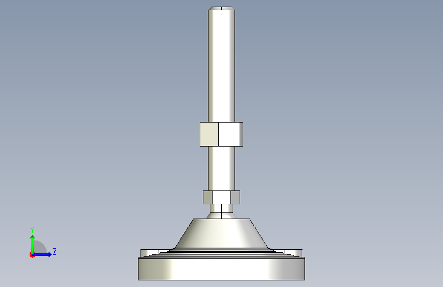 水平調整腳座(SUS製)LVF125-SUS-3D_333641 左侧视图