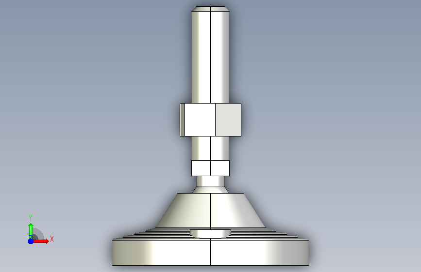 水平調整腳座(SUS製)LVF125-SUS-3D_333725 正面视图