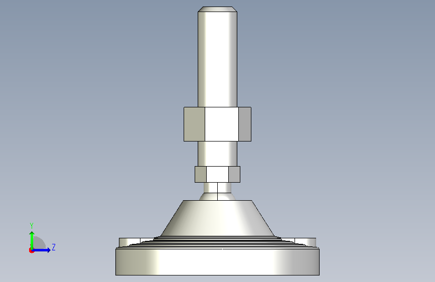 水平調整腳座(SUS製)LVF125-SUS-3D_333725 左侧视图