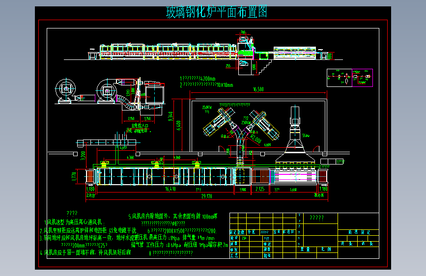 玻璃钢化炉平面布置图 378383