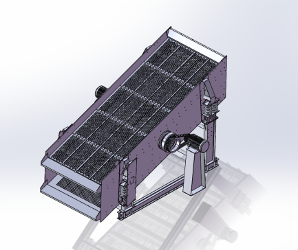 YAH2460圆振动筛CAD+三维SW