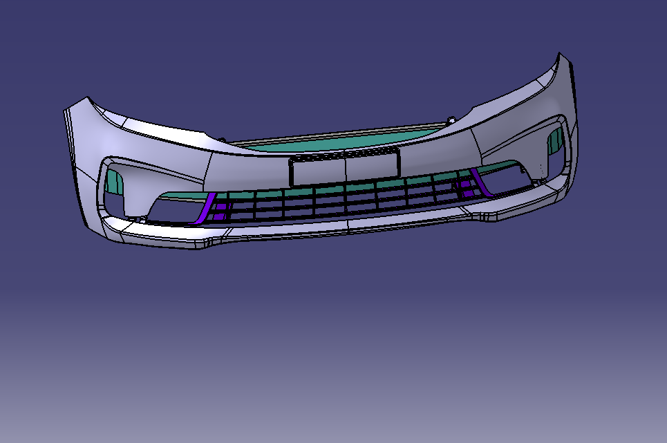 起亚K3保险杠曲面建模三维CATIA