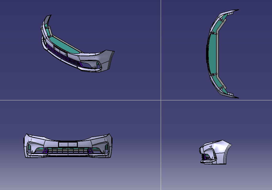 起亚K3保险杠曲面建模三维CATIA