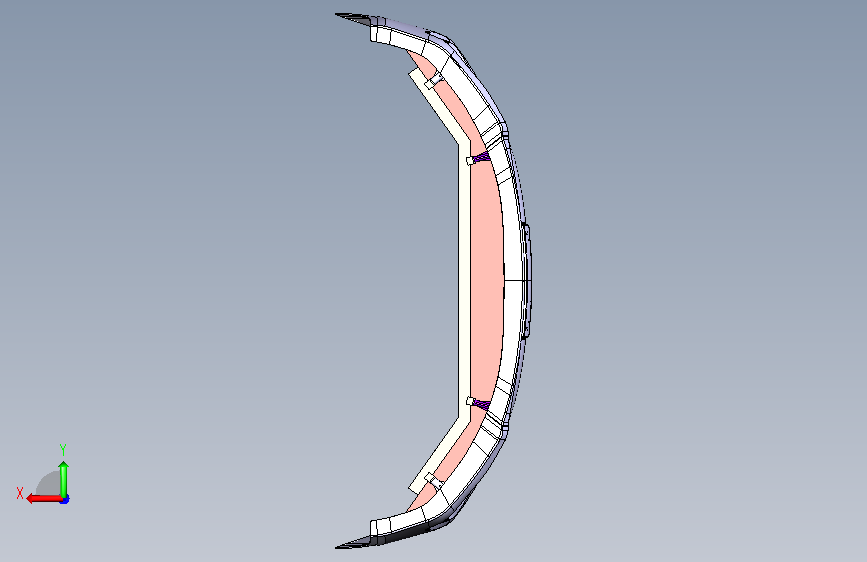 起亚K3保险杠曲面建模三维CATIA 背面视图