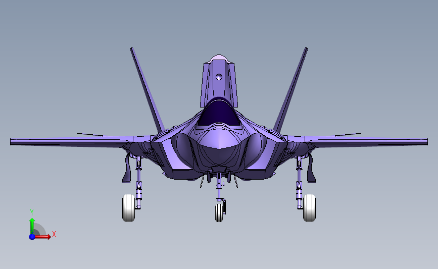 F35B战机 正面视图