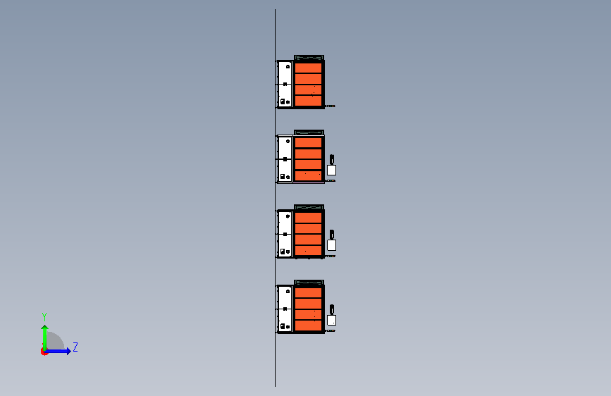 H0007949-光伏铝板自动打标码垛线 左侧视图