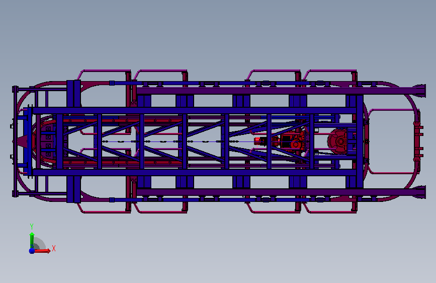 升降车车库3D+CAD 正面视图