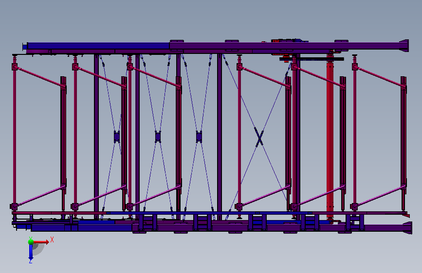 升降车车库3D+CAD 俯视图