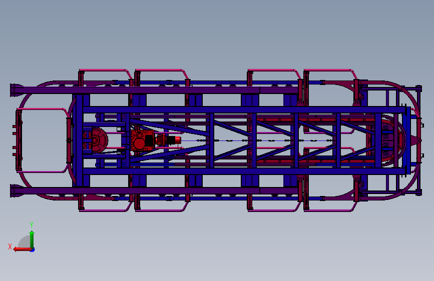 升降车车库3D+CAD 背面视图