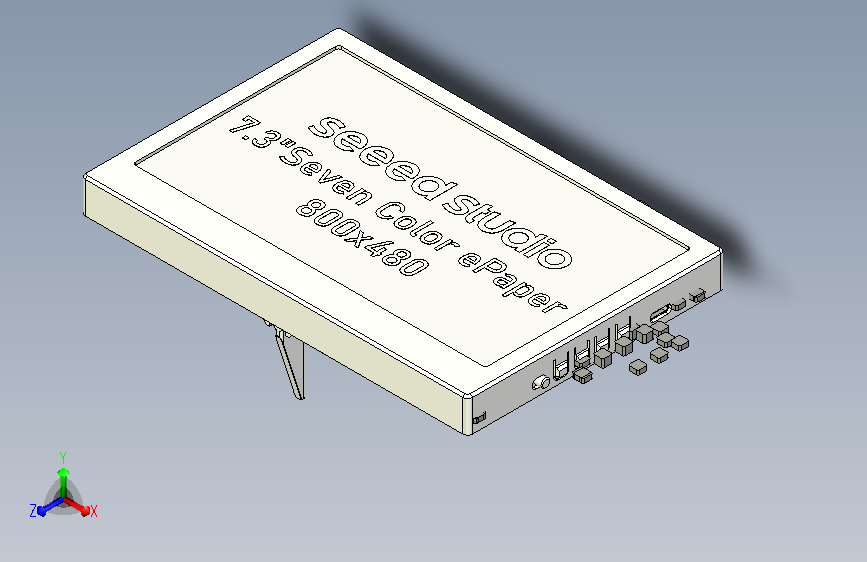A0012593-OpenDisplay 7.3英寸彩色套件外壳(XIAO EN04 电子纸板 + 7.3英寸全彩电子纸显示) 主视图