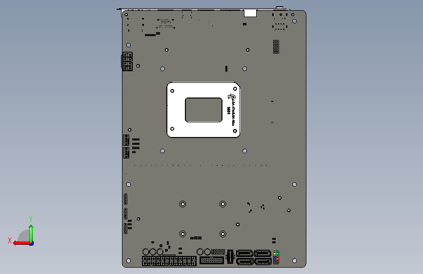 A0012626-MAXSUN DIY_APE_H610Y 主板 背面视图
