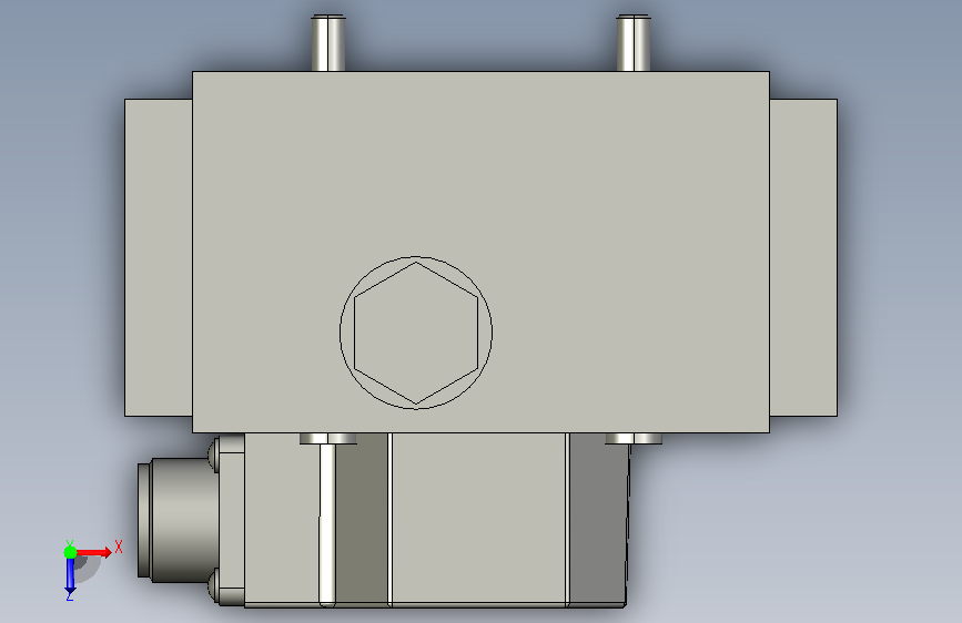 A0012681-外部电子设备用伺服阀 (Rexroth - BOSCH). - 20 Lmin,阀压差 = 70 bar。 - 外部供油,外部排油。 - 二级,型号 4WS2E。 - 公称尺寸 10。 - 连接位置符合 ISO 4401。 - 编号:4401-03-02-094。 俯视图
