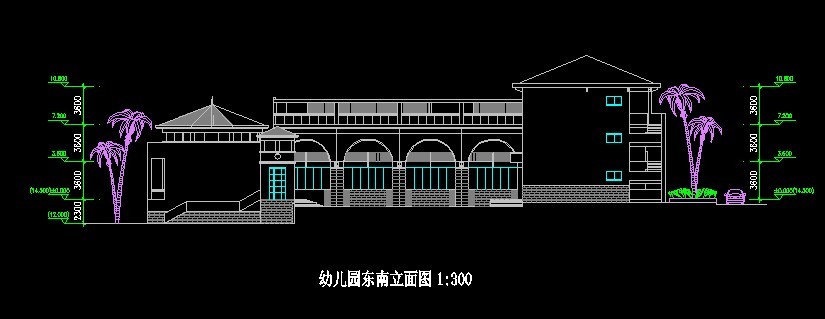 华侨城 幼儿园平立剖全