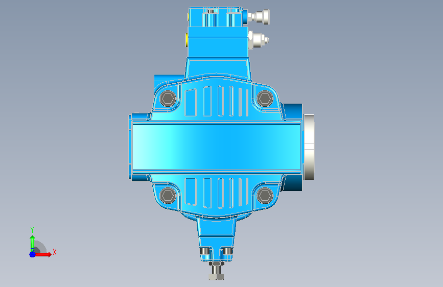 液压组件Continental Hydraulics-PVX-46or60or75B25-RF-P-5S17 正面视图