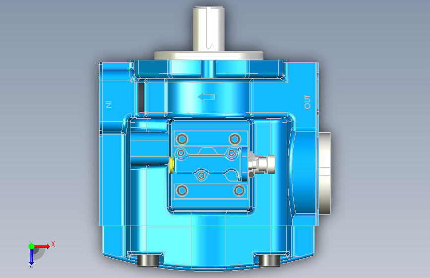 液压组件Continental Hydraulics-PVX-46or60or75B25-RF-P-5S17 俯视图