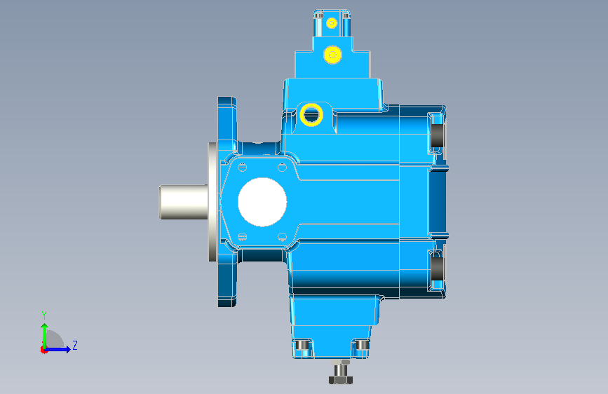 液压组件Continental Hydraulics-PVX-46or60or75B25-RF-P-5S17 左侧视图