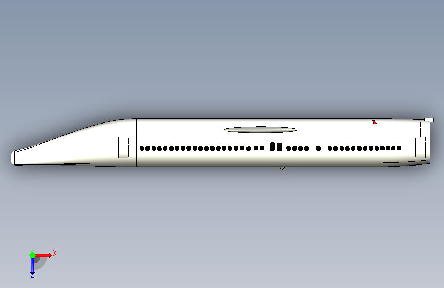 A0012752-波音737-800——机身外壳及完整组装 左侧视图