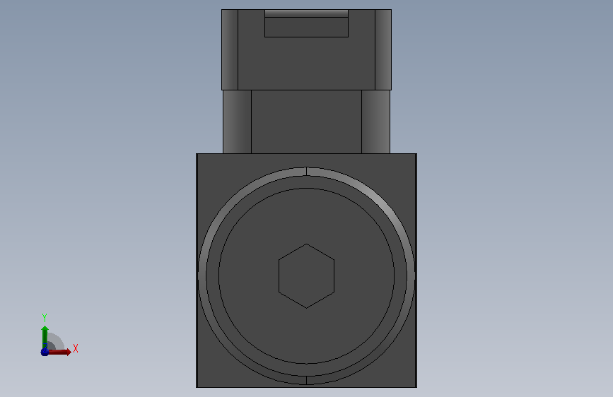 A0012779-活塞式压力开关 电液式。 - Rexroth - BOSCH。 - 型号 HED 8,系列 1X,最大压力 = 630 bar。 - OH(垂直叠加组件)(高达 350 bar)。 - 630 bar - KW 旋转刻度旋钮。 正面视图