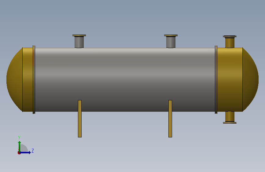 A0012788-壳管式换热器模型 左侧视图