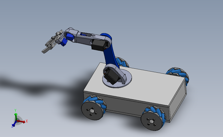 带麦克纳姆轮地盘的排爆机器人