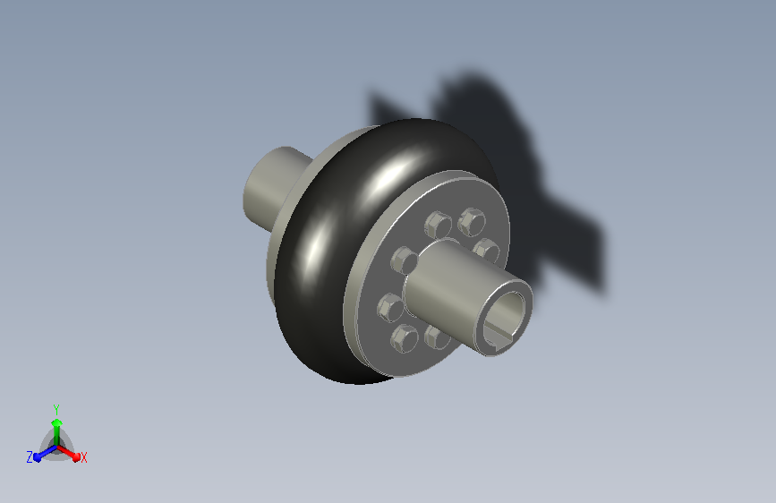 轴d40mm GOST R 50892-96的环形壳弹性联轴器，扭矩传递为315Nm