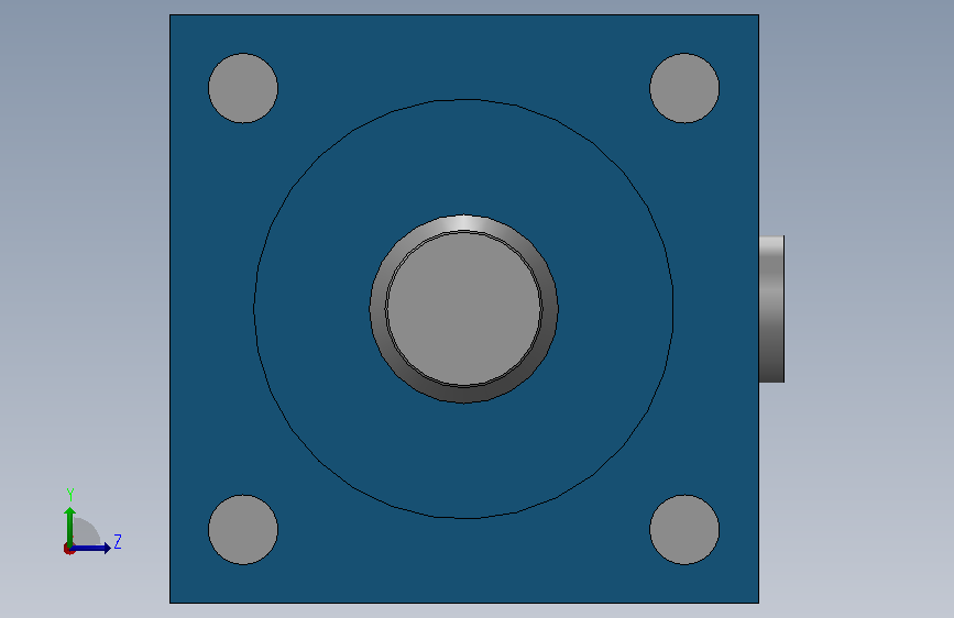A0012898-连接杆气缸到CNOMO - Rexroth - BOSCH - 单杆气缸 - 范围HVBD,03. - 活塞直径D=32毫米。 - 活塞杆直径d=18毫米。 - 行程长度(A8)L=5毫米 左侧视图