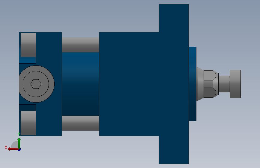 连杆油缸至CNOMO-rexroth-bosch-single-rod-cylinder-range-hvbd-03-piston-diameter-d-32-mm-piston-rod-diameter-d-18-mm-stroke-length-a6-l-5-mm-1.snapshot.1 背面视图