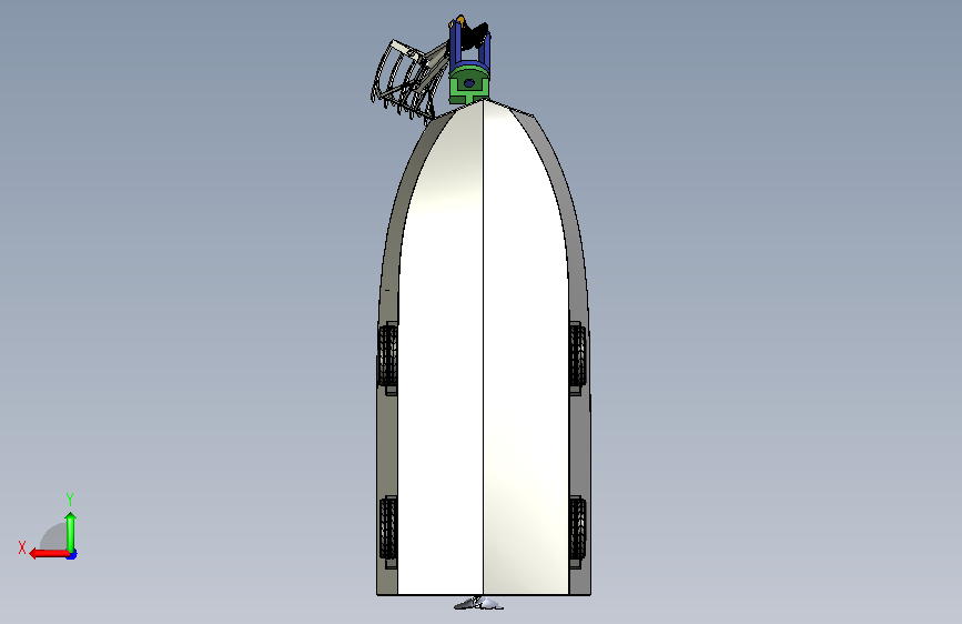 A0012906-环保垃圾收集器环保垃圾收集船 背面视图
