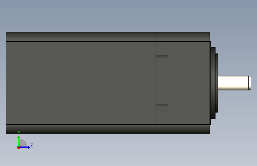 电子元件servomotor_gx70 左侧视图