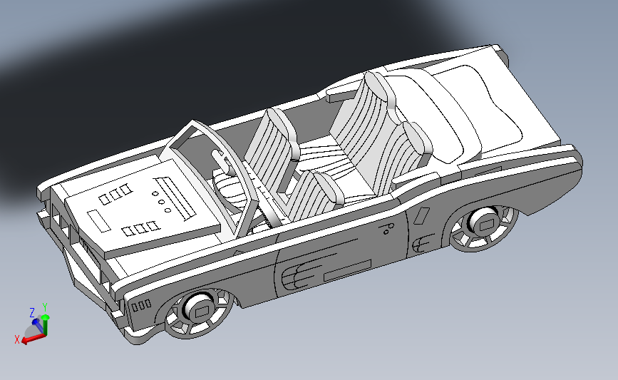 敞篷车 3D 激光切割