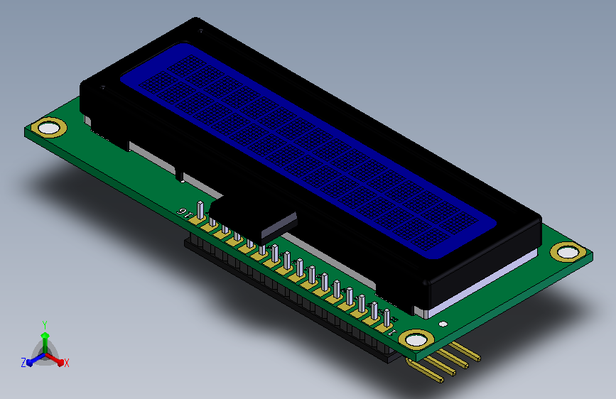 C0000050-蓝色LCD 16x2字符带I2C驱动器+SW16+STP