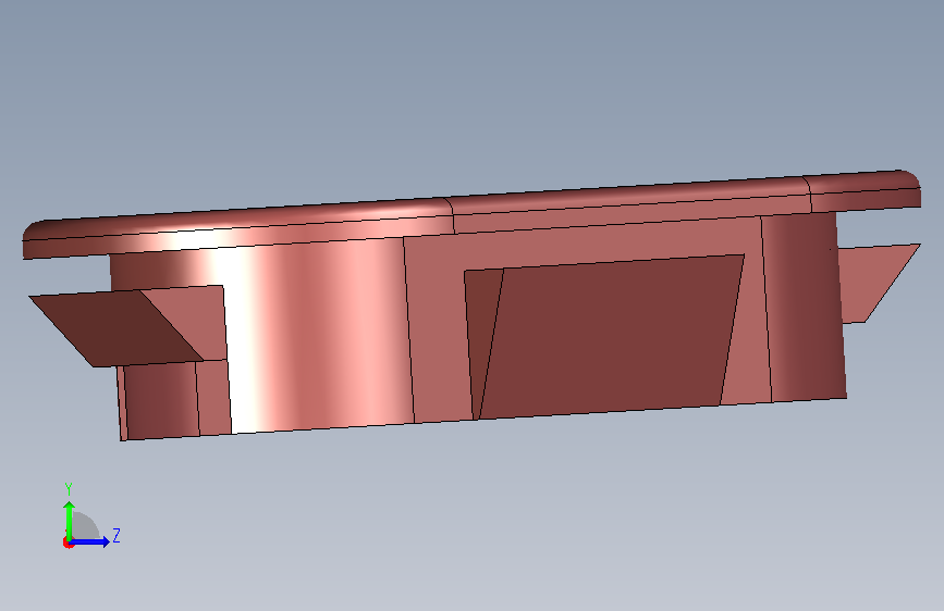 后门内饰附件 3D 左侧视图