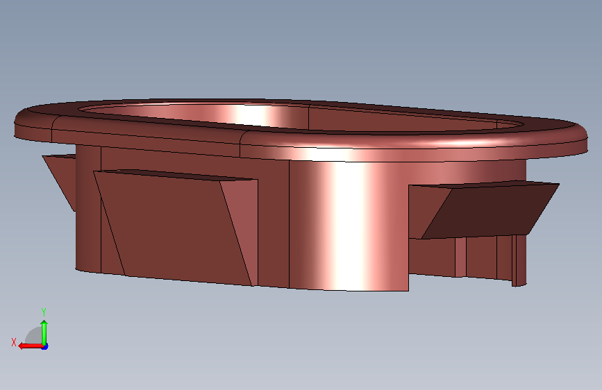 后门内饰附件 3D 背面视图