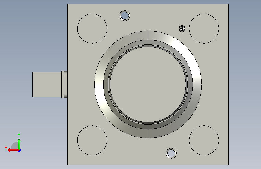 A0013108-比例流量控制阀(Rexroth - BOSCH)。 - 2通比例节流阀FES型。 - 公称尺寸63。 - 配件模式符合DIN 24342形式A。 - 配有内置控制电子设备。 背面视图
