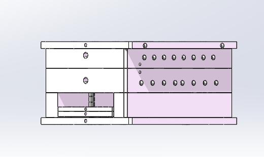 家具中框模具设计 正面视图