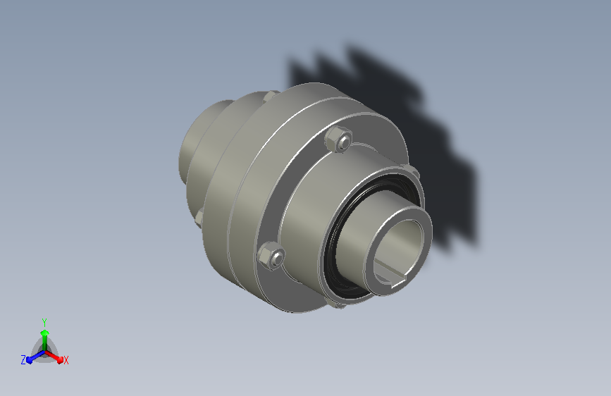 d45mm GOST R 50895-96轴用扭矩为1000 Nm的齿轮联轴器 主视图