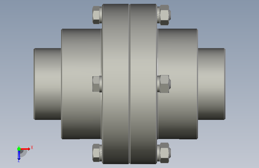 d45mm GOST R 50895-96轴用扭矩为1000 Nm的齿轮联轴器 俯视图