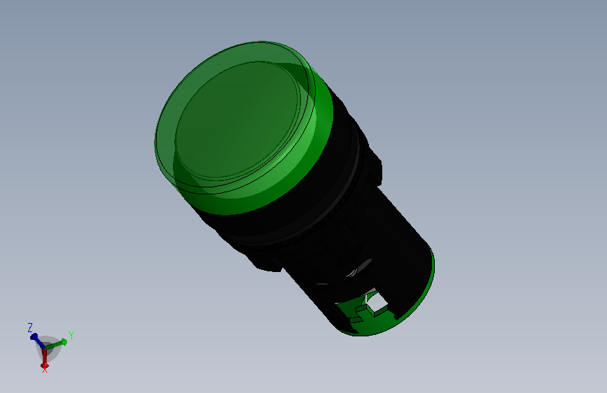 SINALEIRO LED VERDE AD22-22DS AC-DC 24V AMPL4 22MM.sldprt_绿色LED信号灯AD22-22DS AC-DC 24V AMPL4 22MM.