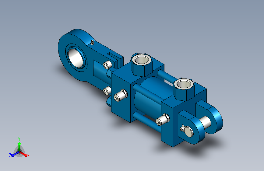 A0013326-连杆式气缸 CD（BOSCH，Rexroth）系列 T3 到 ISO 60222，DIN 24554。- CDT3 MP1 - 孔径 D=80 mm。- 行程长度 S=50 mm。
