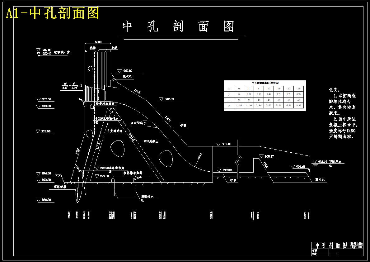 某水利枢纽混凝土宽缝重力坝方案2Ab设计 1194628