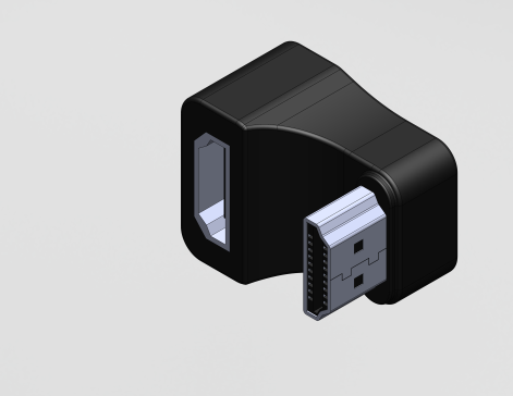 A0013405-HDMI U型公对母适配器 360°