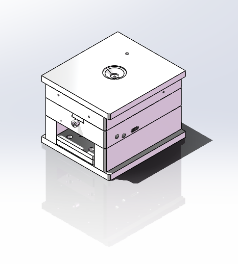 烫发夹主体模具设计 俯视图