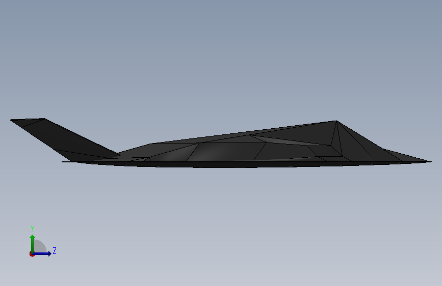 F-117 夜鹰 左侧视图